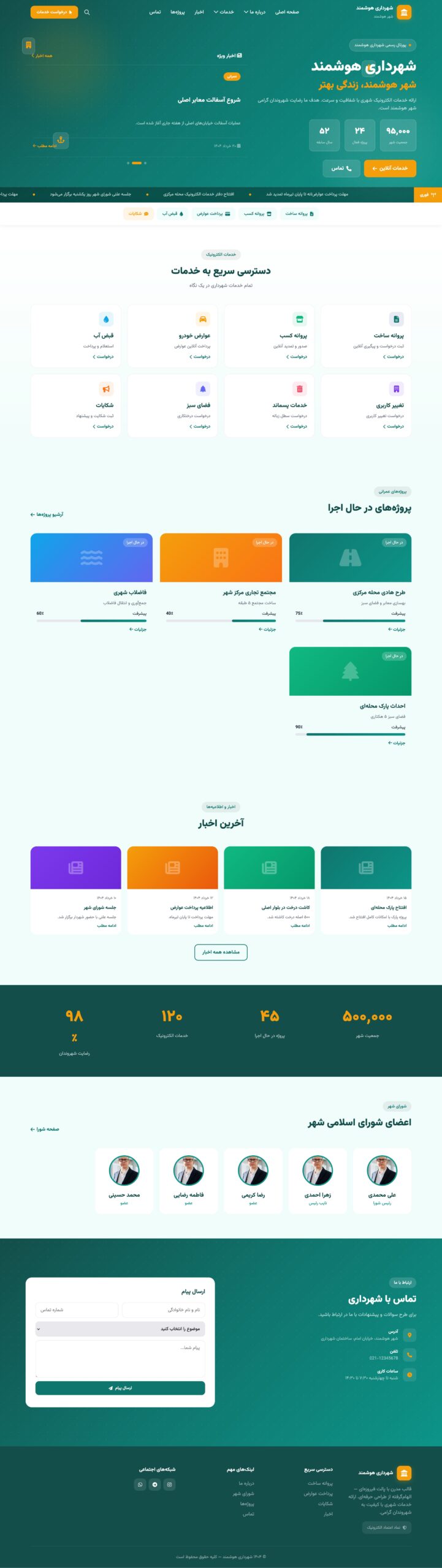 قالب شهرداری اقتصادی 4
