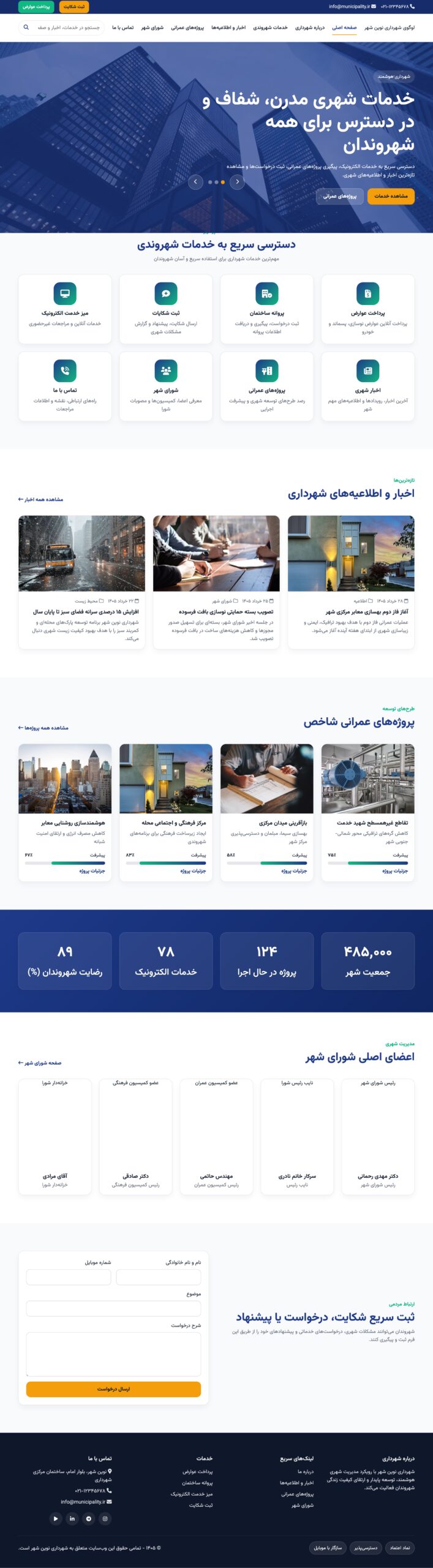 قالب شهرداری اقتصادی 6