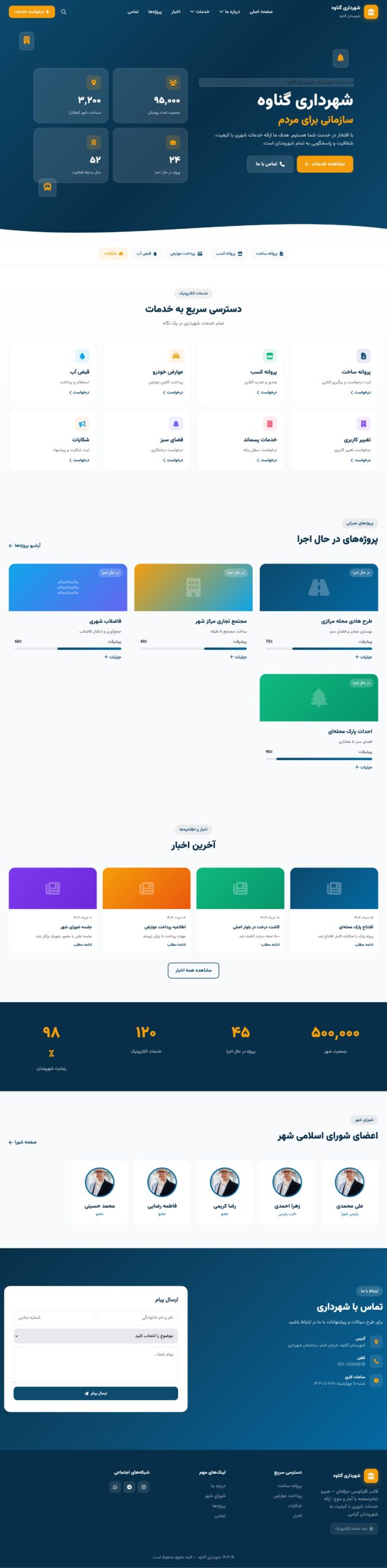 قالب شهرداری اقتصادی 7